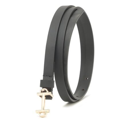 Womens Genuine Leather Belt (Black) | Belt for Jeans Party & Casual Wear