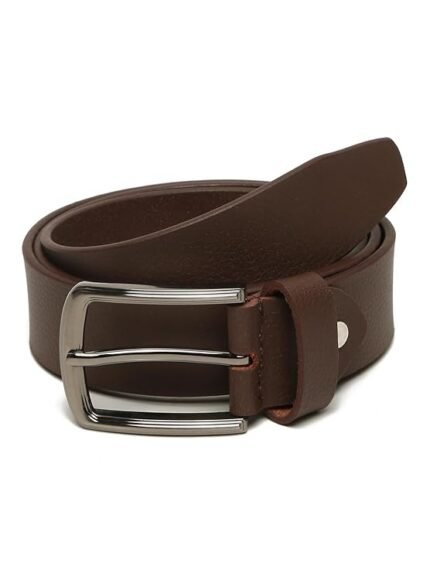 Brown Formal Italian New Buck Leather Belt for Men