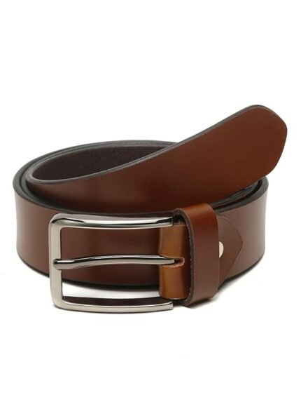 Brown Formal Italian New Buck Leather Belt for Men
