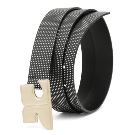 Womens Genuine Leather Belt (Black) | Belt for Jeans Party & Casual Wear