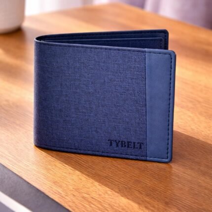 TYBELT PU Denim Men’s Wallet | Premium Bi-Fold Wallet for Men | Stylish Denim Wallet with Multiple Card Slots