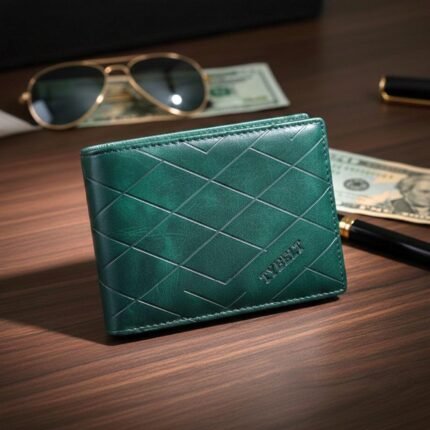 Genuine Leather Men’s Cross Wallet | Premium Bi-Fold Wallet for Men | Stylish Leather Wallet with Multiple Card Slots